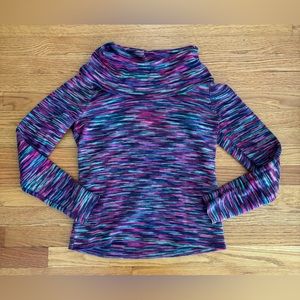 The Limited Sweater Women’s Medium Multicolor Cowl Neck Knit Pullover Marled